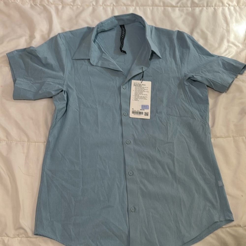 Lululemon button up blue shirt new with tag